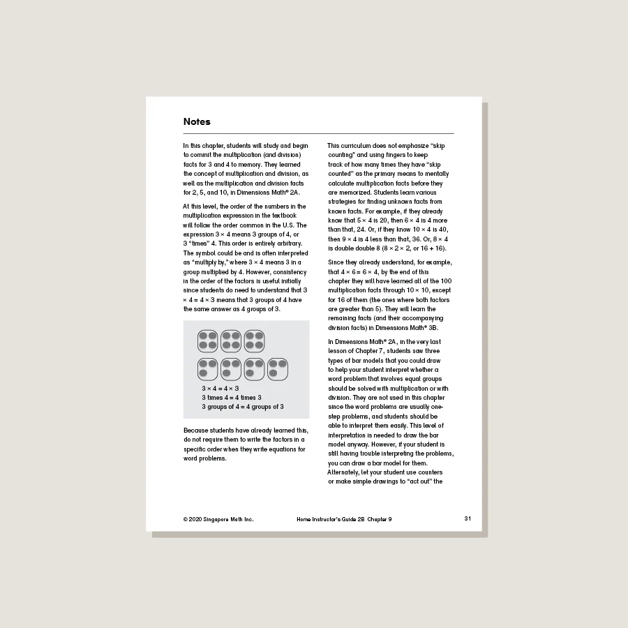 Dimensions Math Home Instructor's Guide 2B - Blemished - Image 3