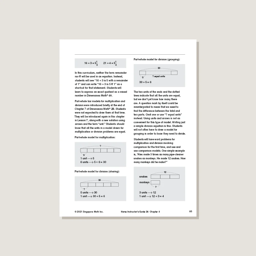 Dimensions Math Home Instructor's Guide 3A - Image 4