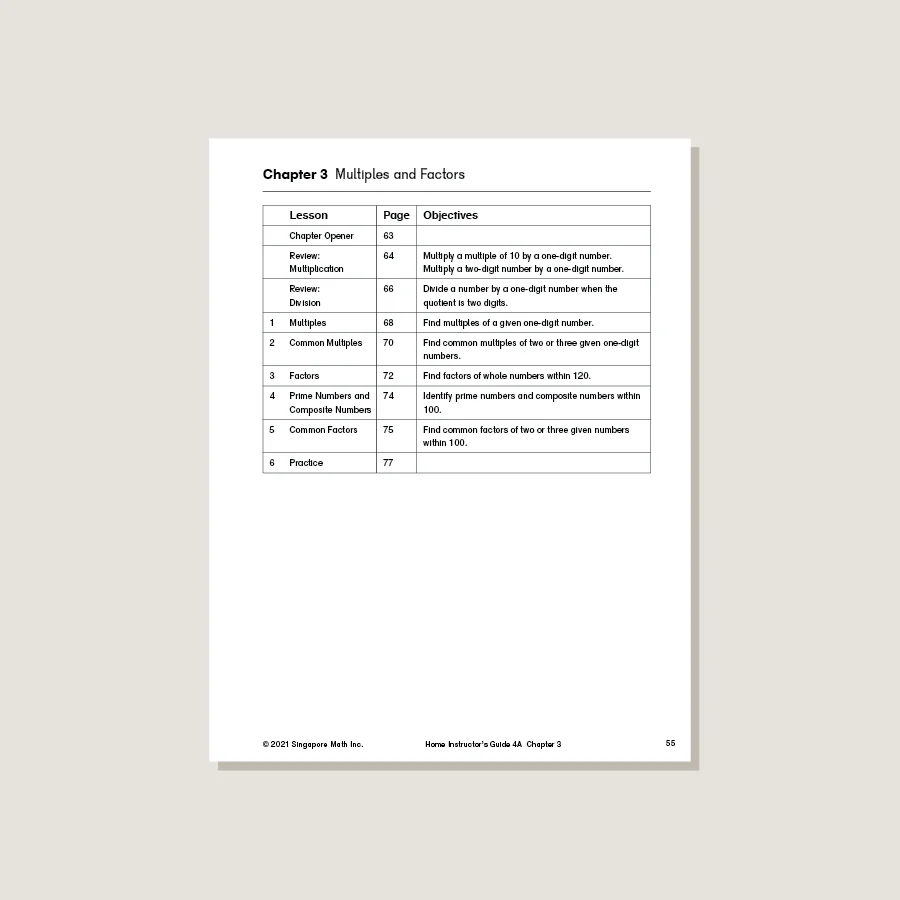 Dimensions Math Home Instructor's Guide 4A - Image 2