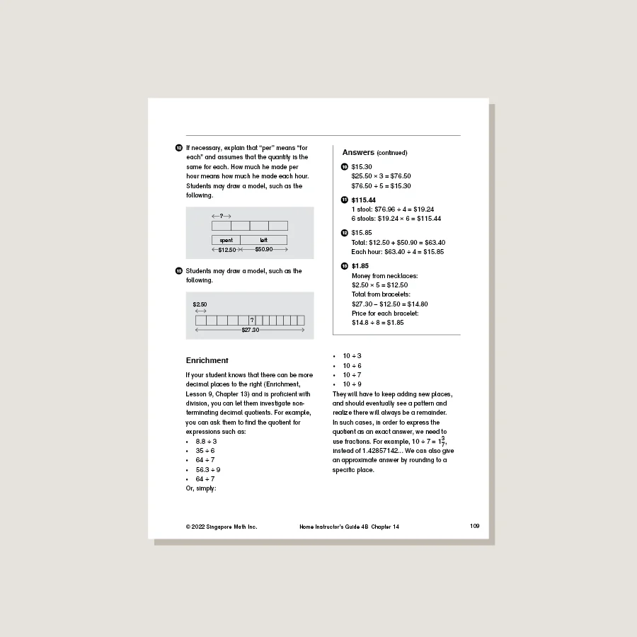 Dimensions Math Home Instructor's Guide 4B - Image 3