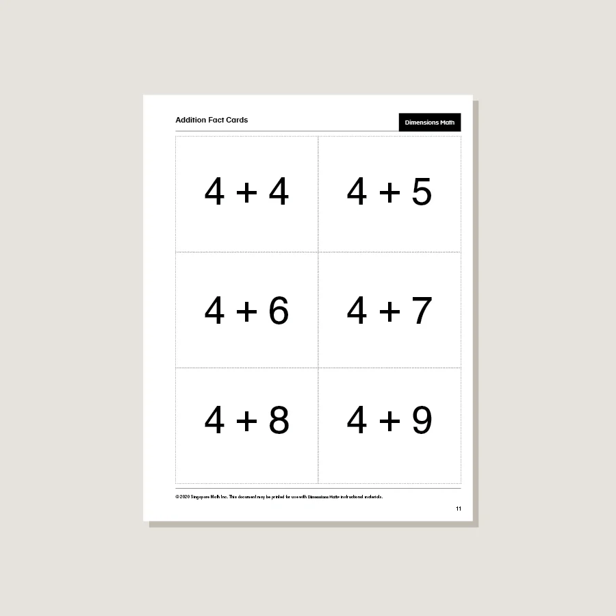 Dimensions Math Home Instructor's Printouts 1A - Image 2