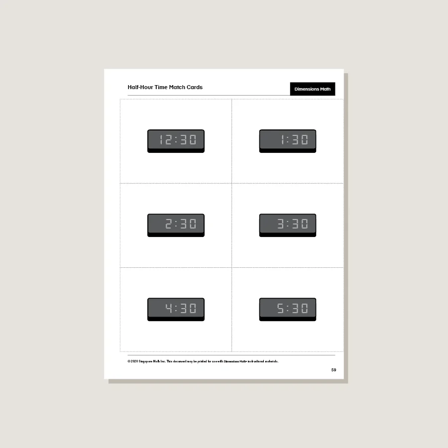 Dimensions Math Home Instructor's Printouts 1B - Blemished - Image 3