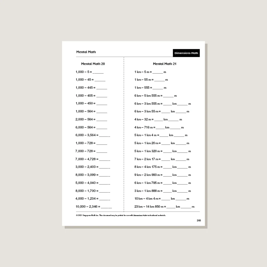 Dimensions Math Home Instructor's Printouts 3B - Image 4
