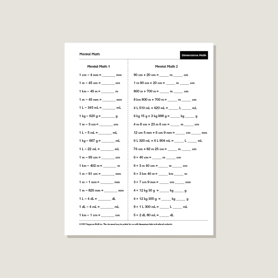 Dimensions Math Home Instructor's Printouts 4B - Image 4