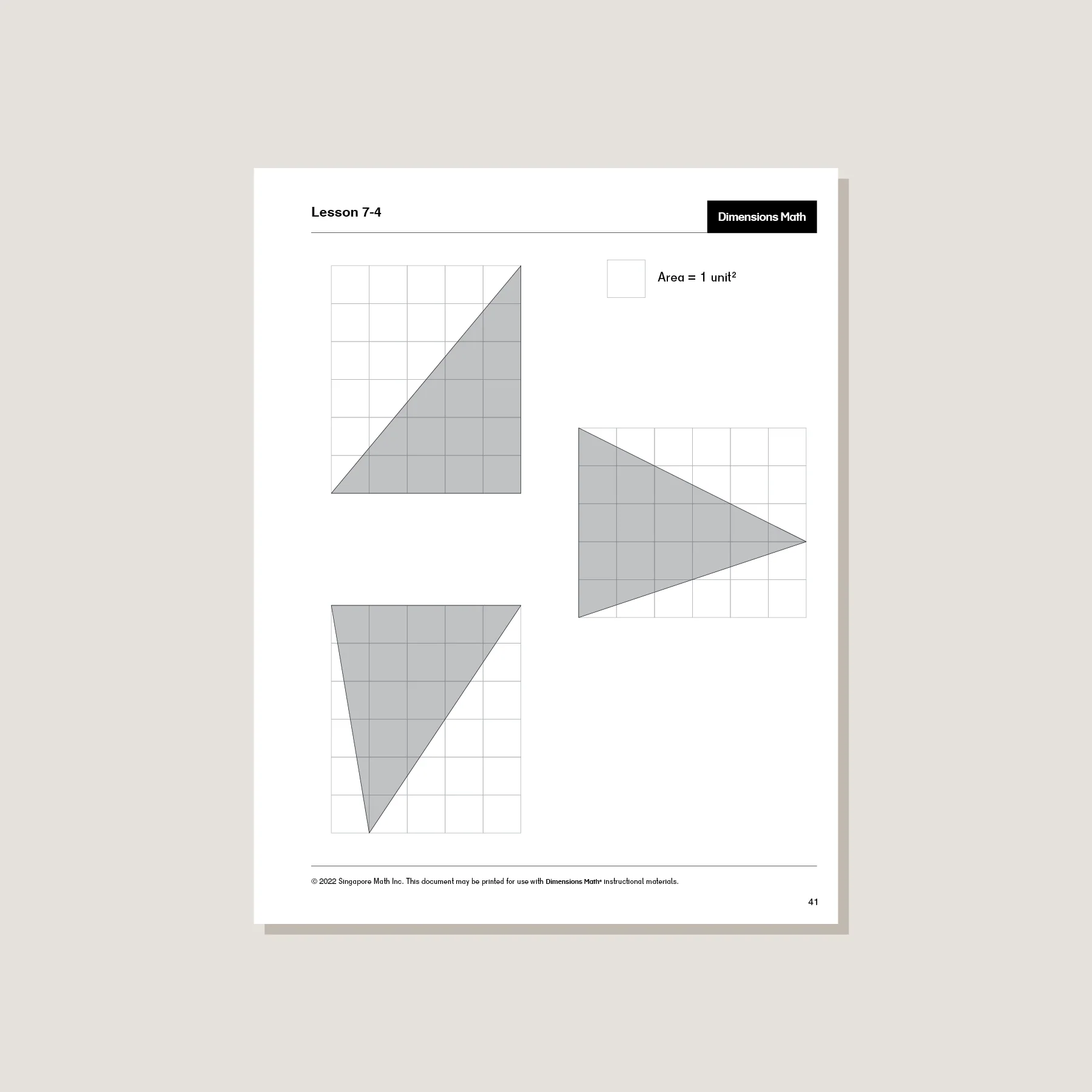 Dimensions Math Home Instructor's Printouts 5A - Blemished - Image 2