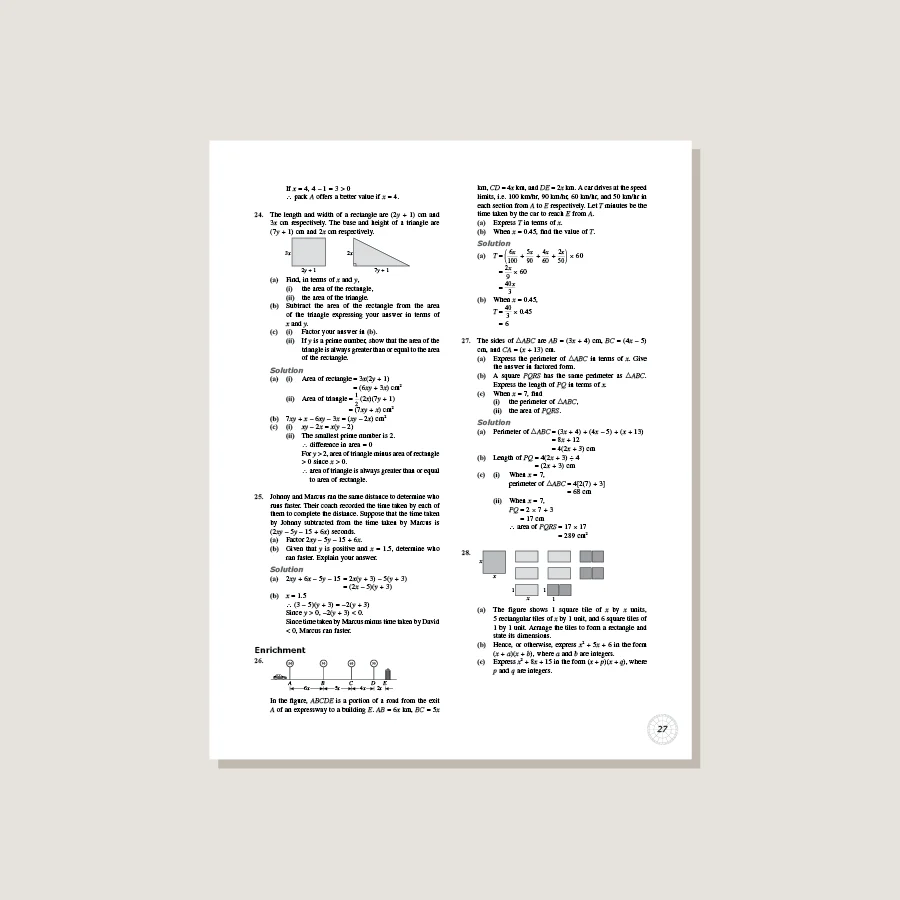 Dimensions Math Workbook Solutions 7A - Blemished - Image 2