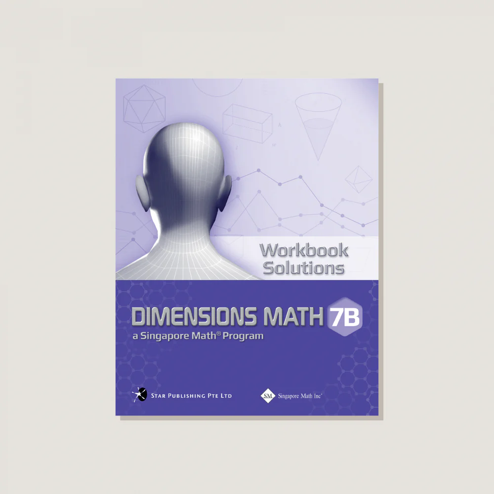Dimensions Math Workbook Solutions 7B - Blemished
