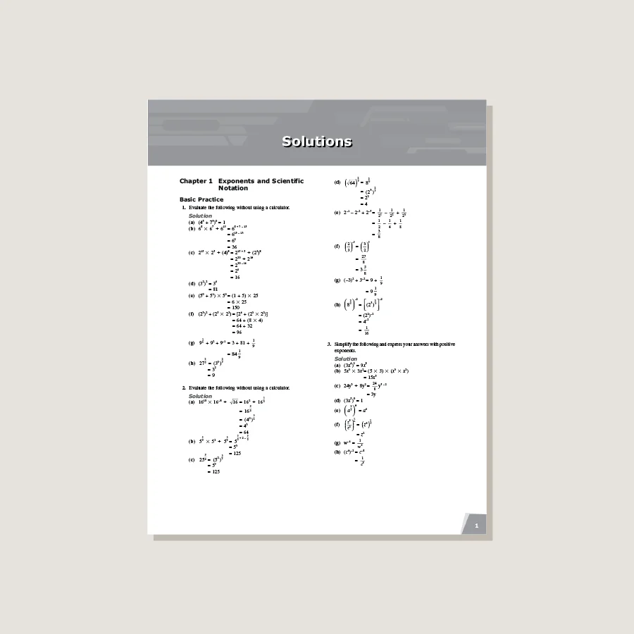 Dimensions Math Workbook Solutions 8A - Blemished - Image 2