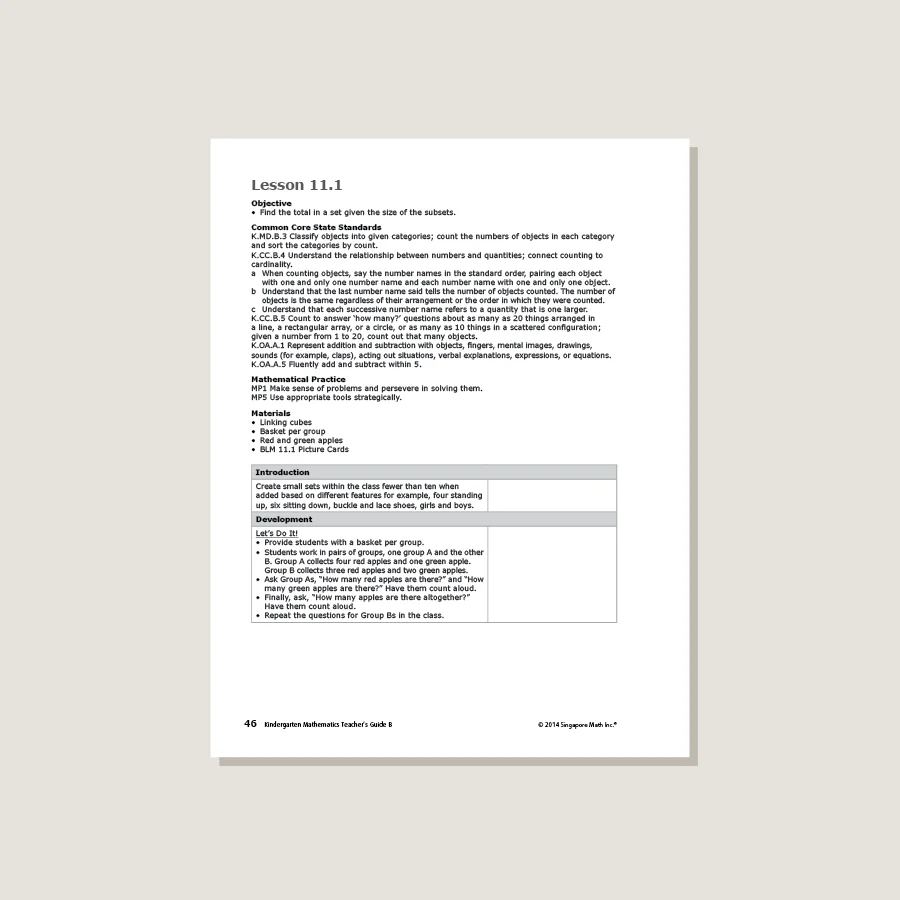Earlybird Kindergarten Common Core Edition Teacher's Guide B - Blemished - Image 3