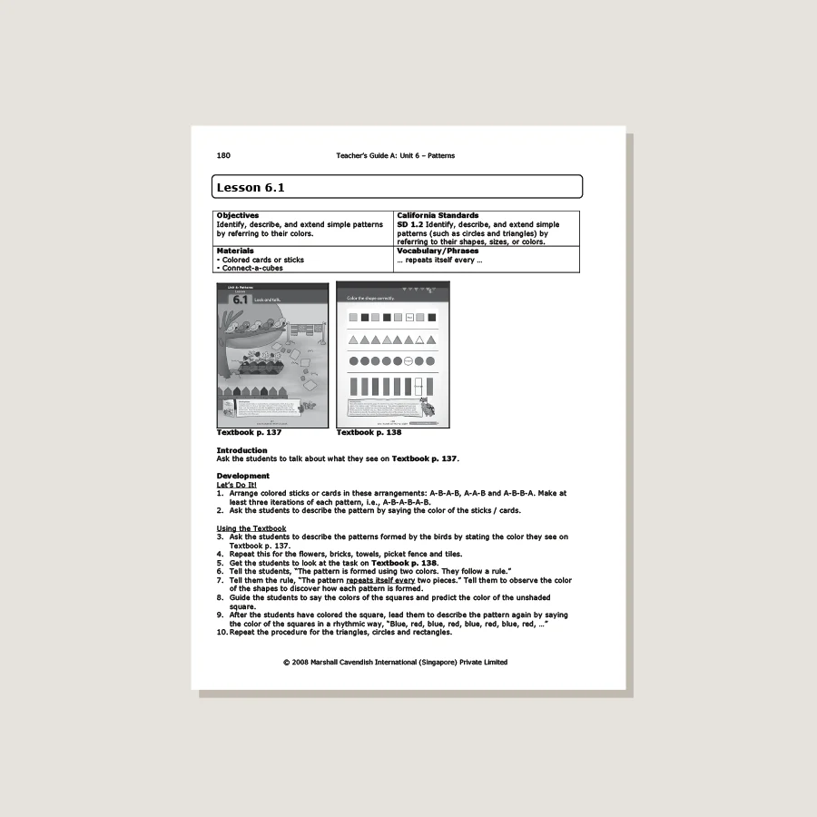 Earlybird Kindergarten Standards Edition Teacher's Guide A - Image 3