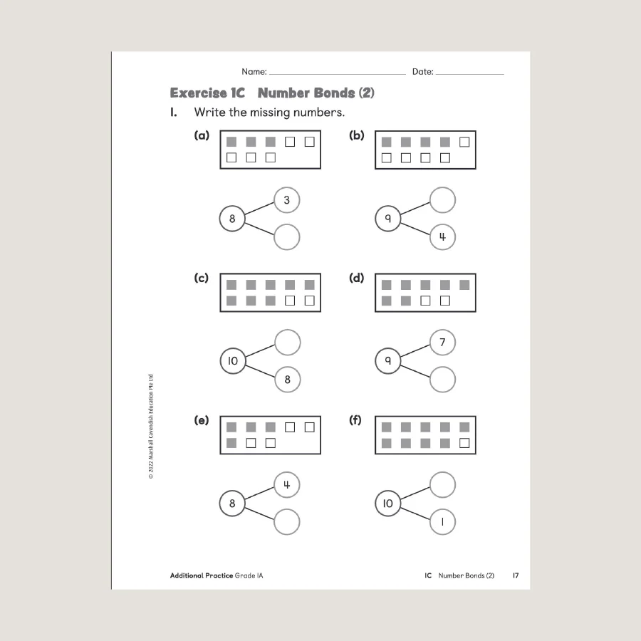Primary Mathematics Additional Practice 1A (2022 Edition) - Blemished - Image 3