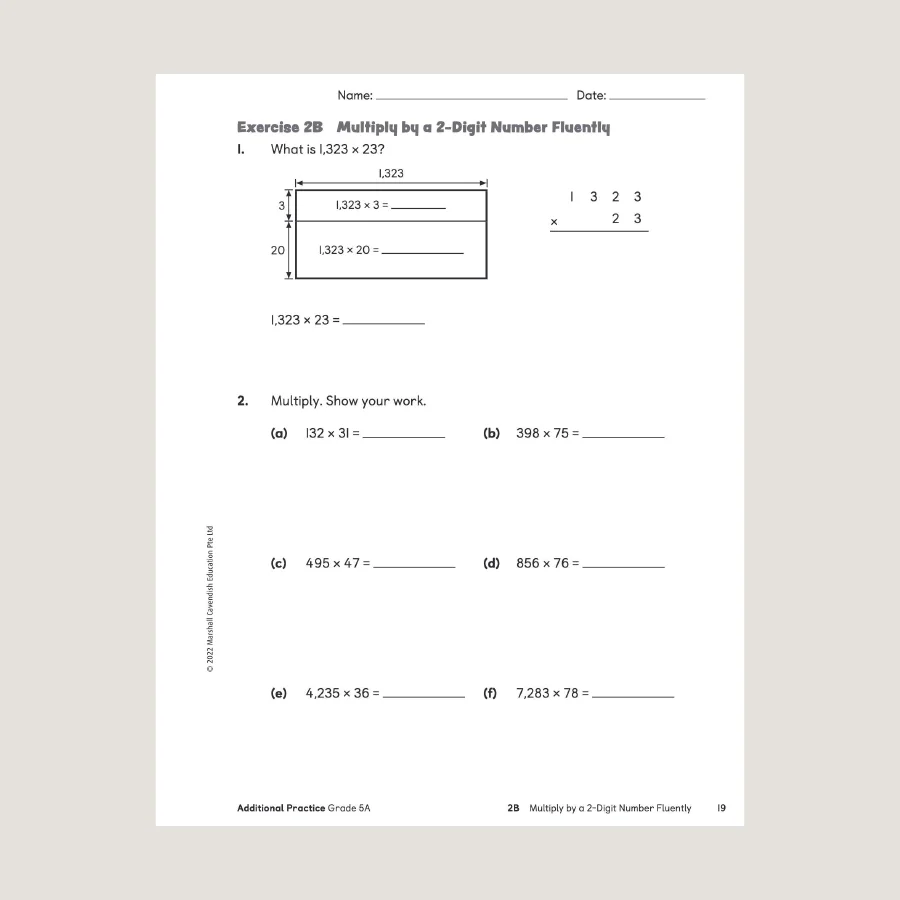 Primary Mathematics Additional Practice 5A (2022 Edition) - Image 3