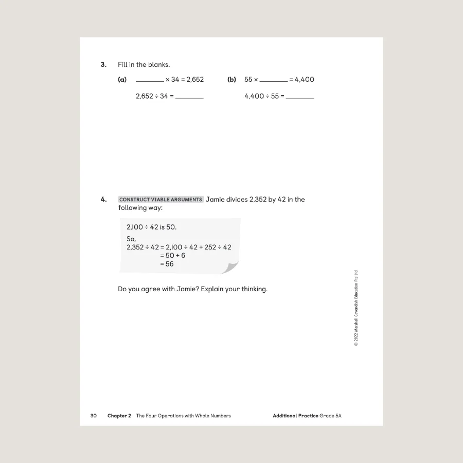 Primary Mathematics Additional Practice 5A (2022 Edition) - Image 4