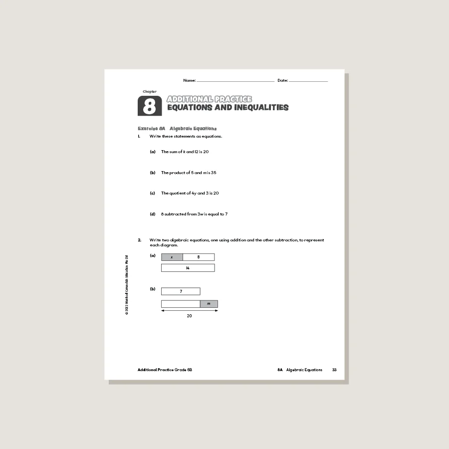 Primary Mathematics Additional Practice 6B (2022 Edition) - Blemished - Image 2