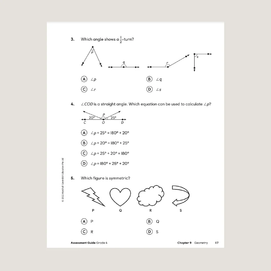 Primary Mathematics Assessment Guide Teacher Edition 4 (2022 Edition) - Image 4