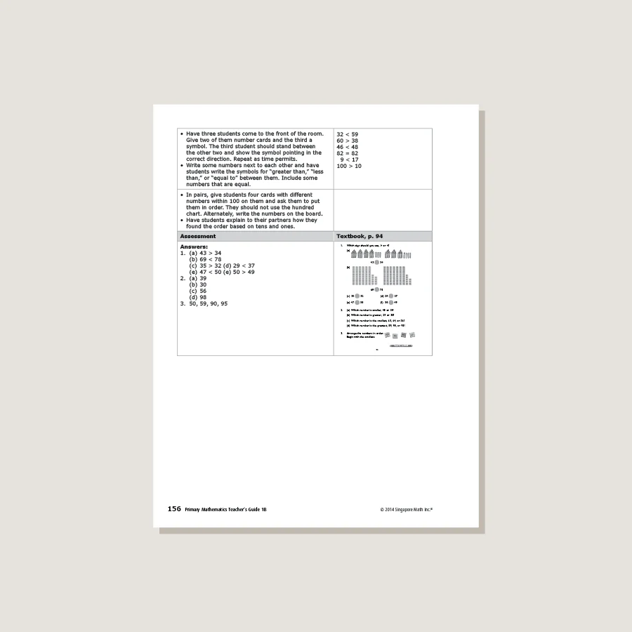 Primary Mathematics Common Core Edition Teacher's Guide 1B - Blemished - Image 4