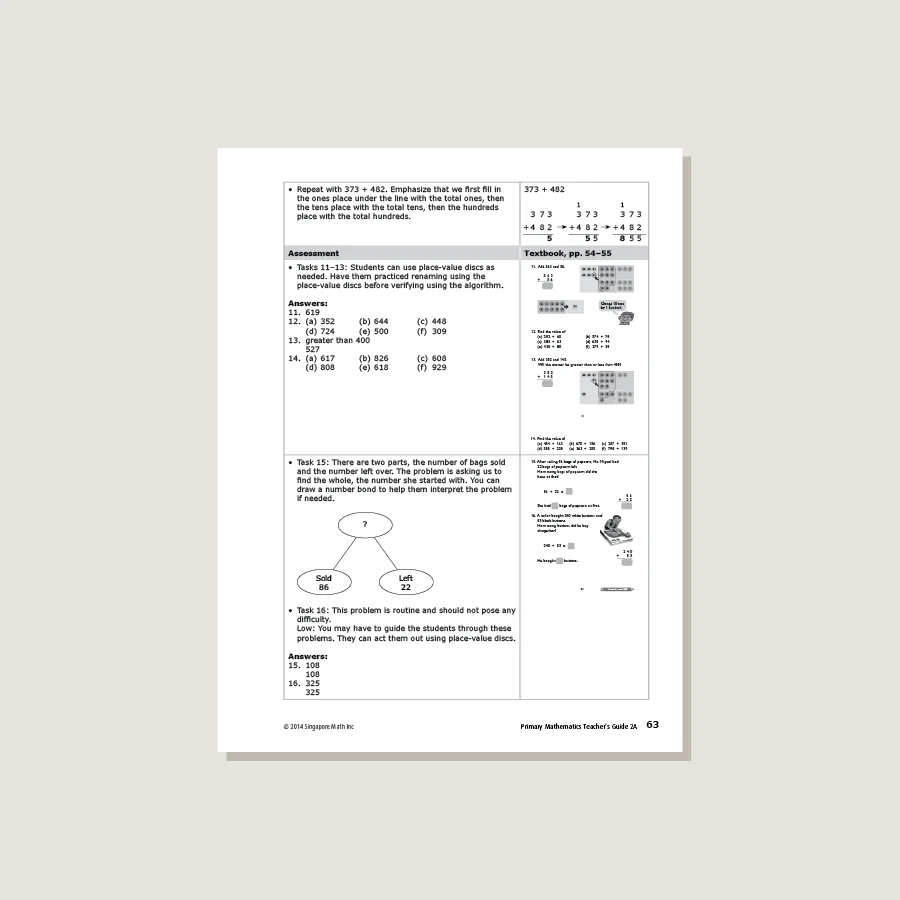 Primary Mathematics Common Core Edition Teacher's Guide 2A - Blemished - Image 3