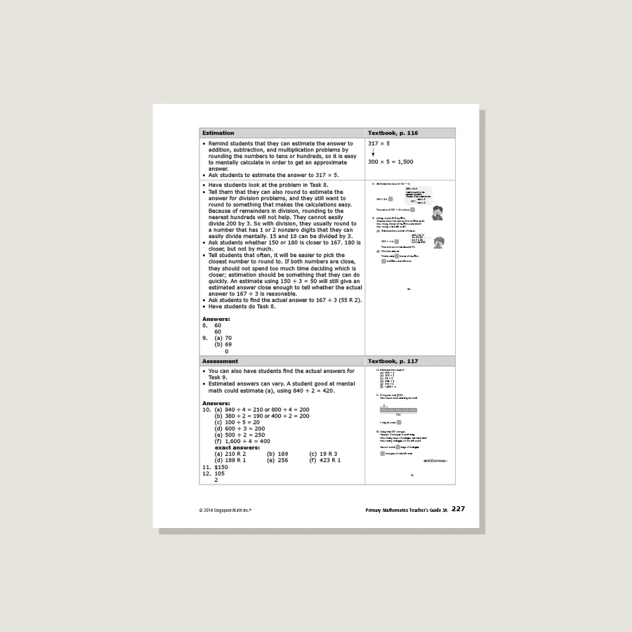 Primary Mathematics Common Core Edition Teacher's Guide 3A - Blemished - Image 3