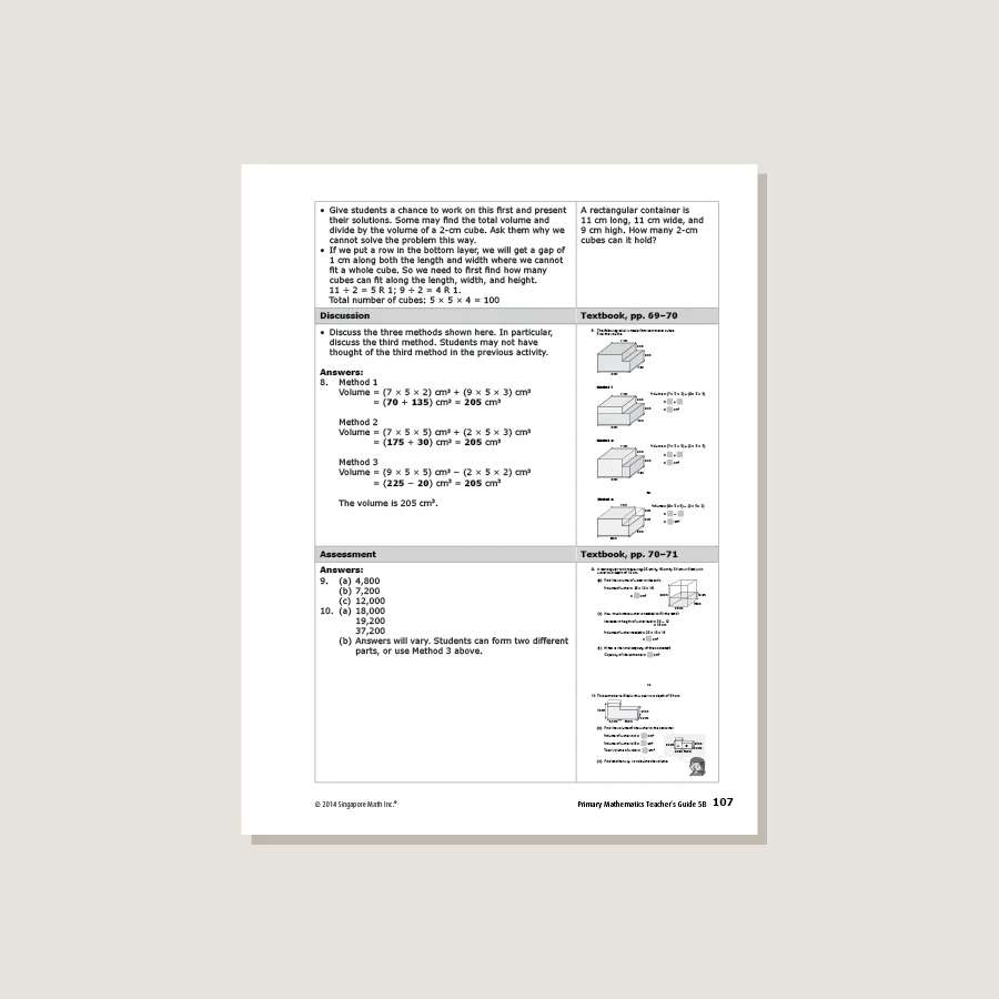 Primary Mathematics Common Core Edition Teacher's Guide 5B - Blemished - Image 3