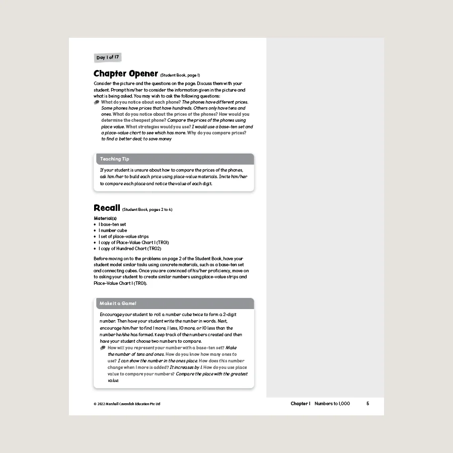 Primary Mathematics Home Instructor's Guide 2A (2022 Edition) - Image 3