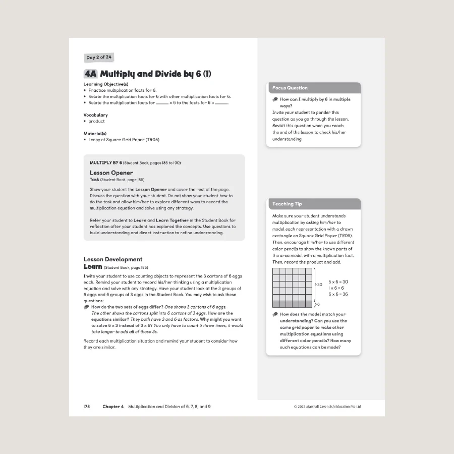 Primary Mathematics Home Instructor's Guide 3A (2022 Edition) - Image 3
