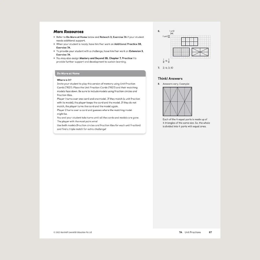 Primary Mathematics Home Instructor's Guide 3B (2022 Edition) - Blemished - Image 3