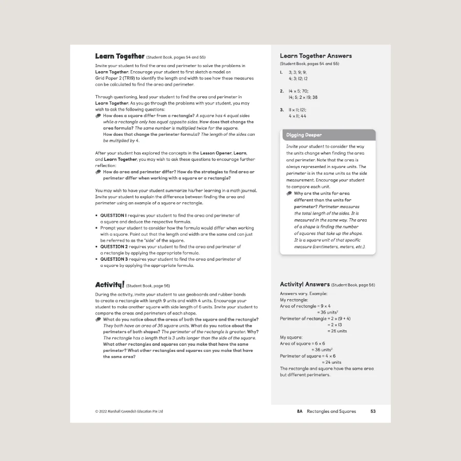 Primary Mathematics Home Instructor's Guide 4B (2022 Edition) - Blemished - Image 4