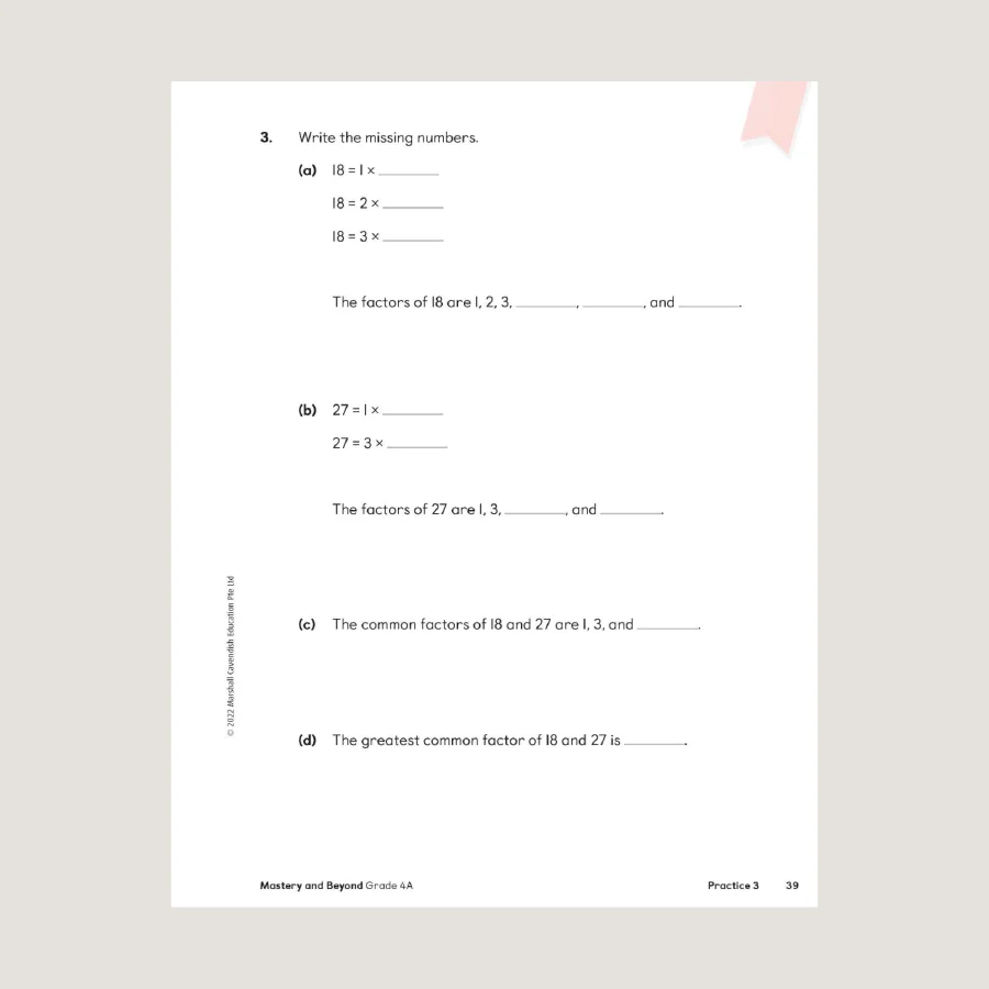 Primary Mathematics Mastery and Beyond 4A (2022 Edition) - Image 3