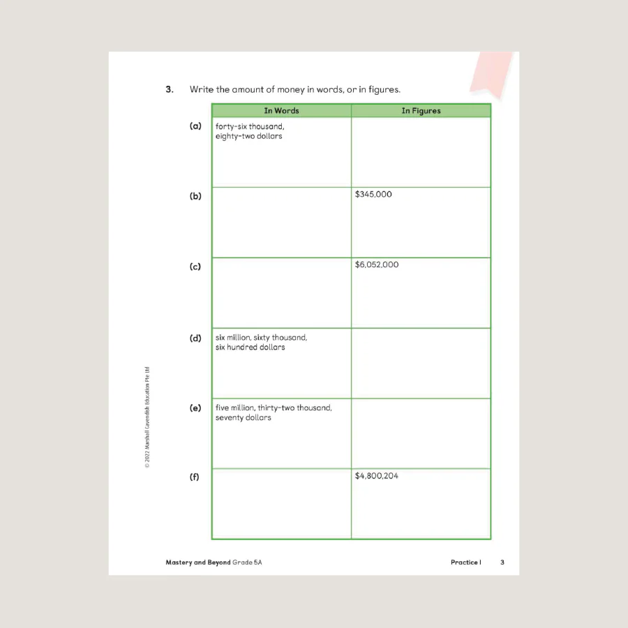Primary Mathematics Mastery and Beyond 5A (2022 Edition) - Image 4