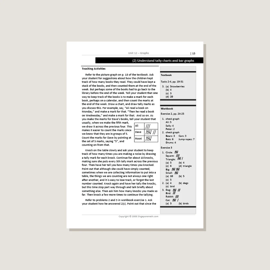 Primary Mathematics Standards Edition Home Instructor's Guide 1B - Blemished - Image 3
