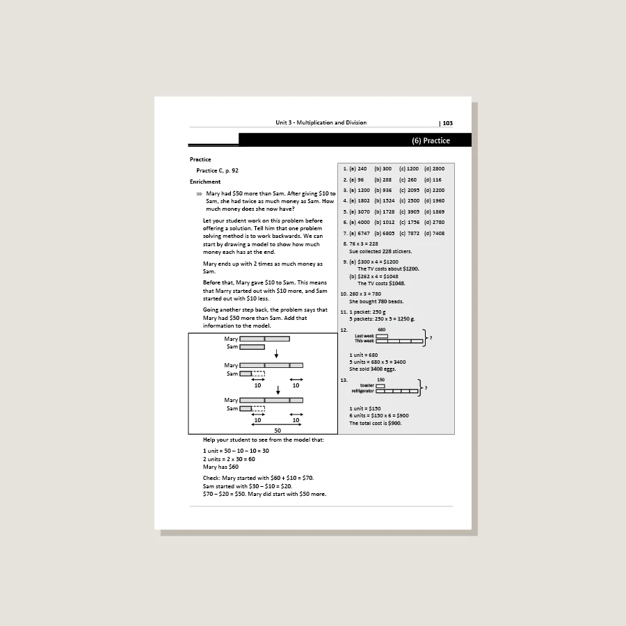 Primary Mathematics Standards Edition Home Instructor's Guide 3A - Image 3