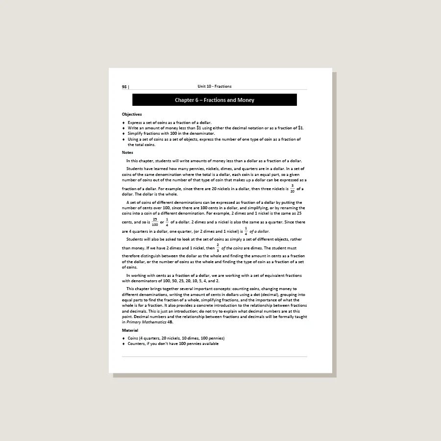 Primary Mathematics Standards Edition Home Instructor's Guide 3B - Image 3