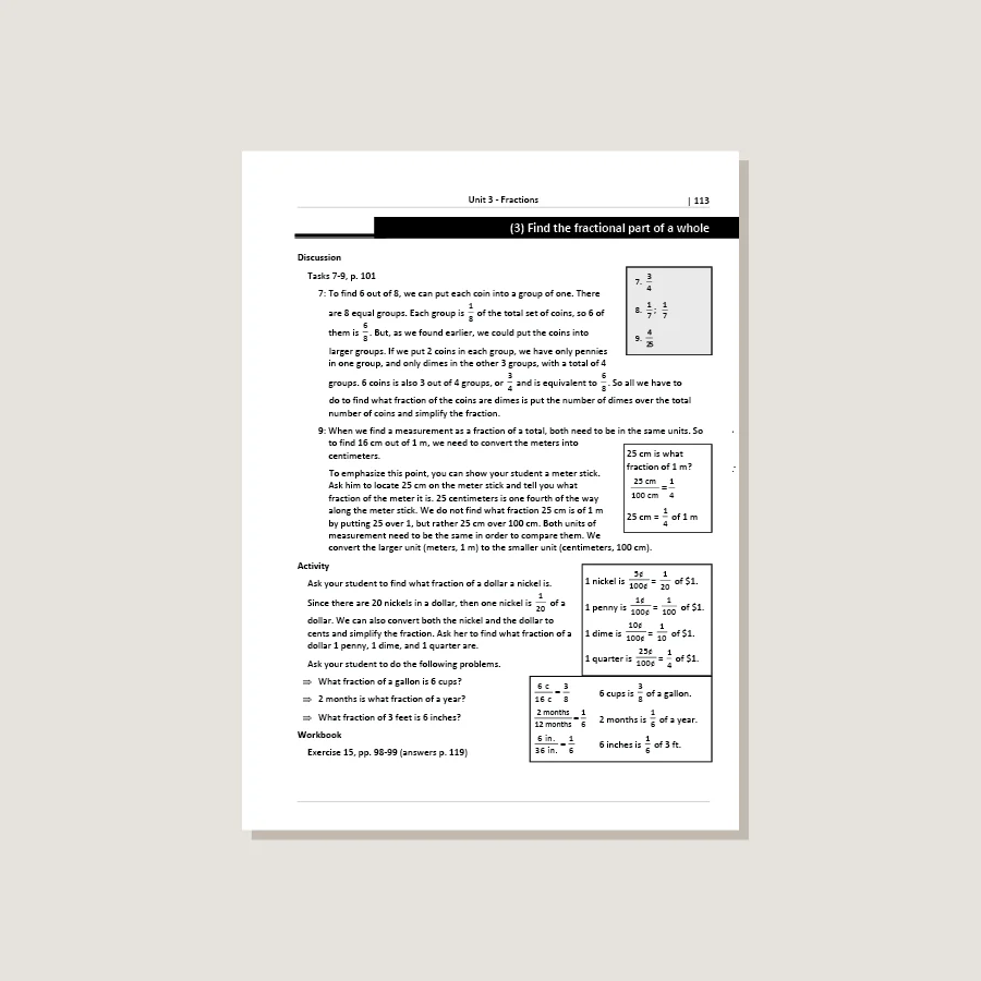 Primary Mathematics Standards Edition Home Instructor's Guide 4A - Blemished - Image 4