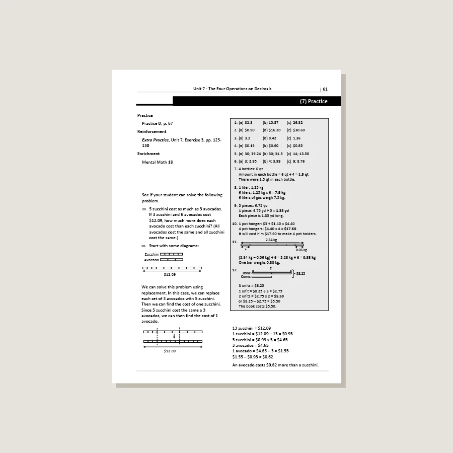 Primary Mathematics Standards Edition Home Instructor's Guide 4B - Image 4