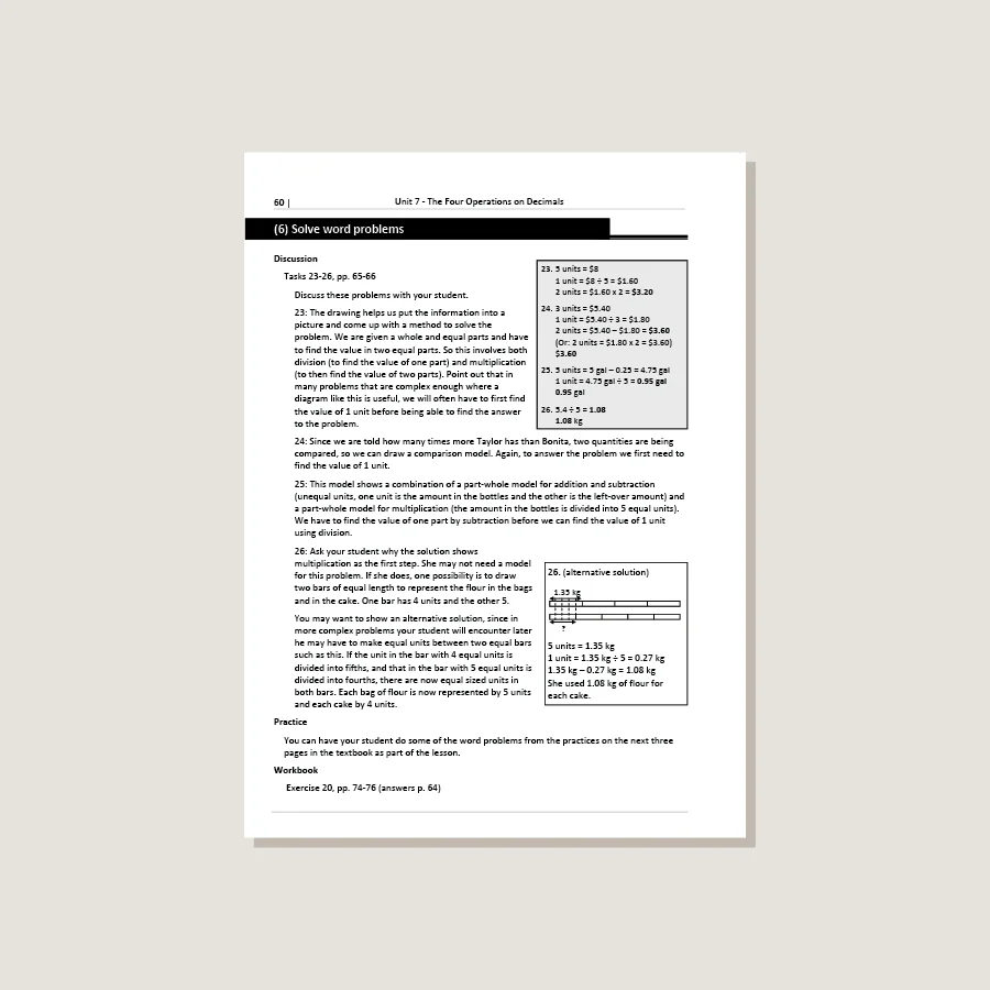 Primary Mathematics Standards Edition Home Instructor's Guide 4B - Blemished - Image 3