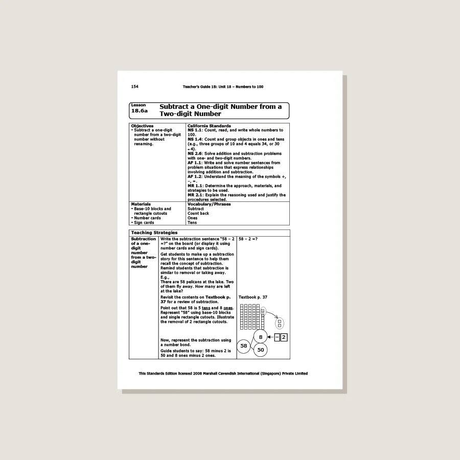 Primary Mathematics Standards Edition Teacher's Guide 1B - Blemished - Image 3