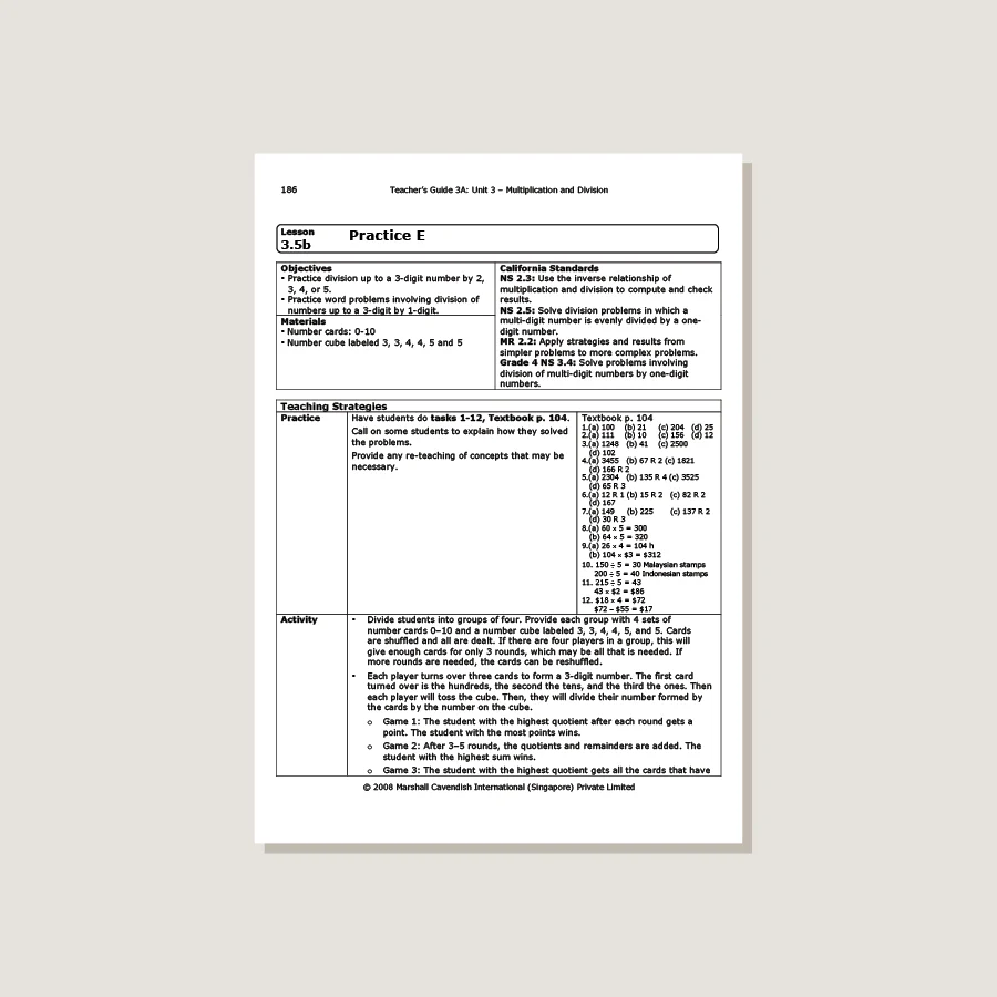 Primary Mathematics Standards Edition Teacher's Guide 3A - Image 3