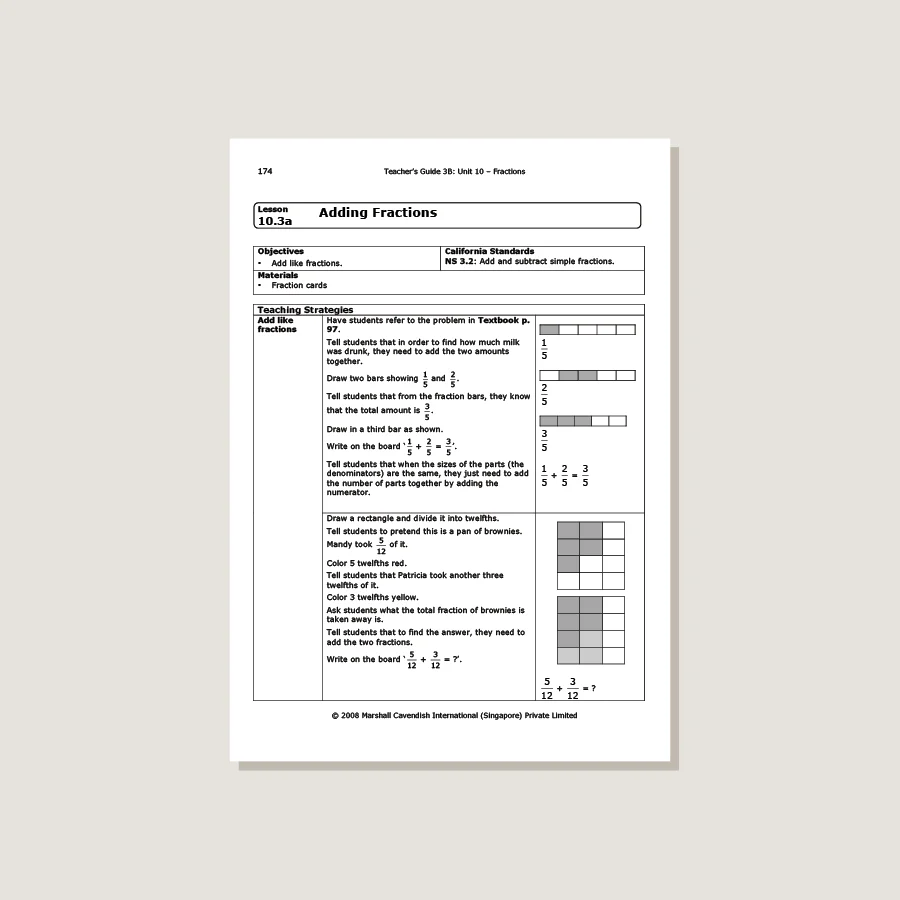 Primary Mathematics Standards Edition Teacher's Guide 3B - Blemished - Image 4