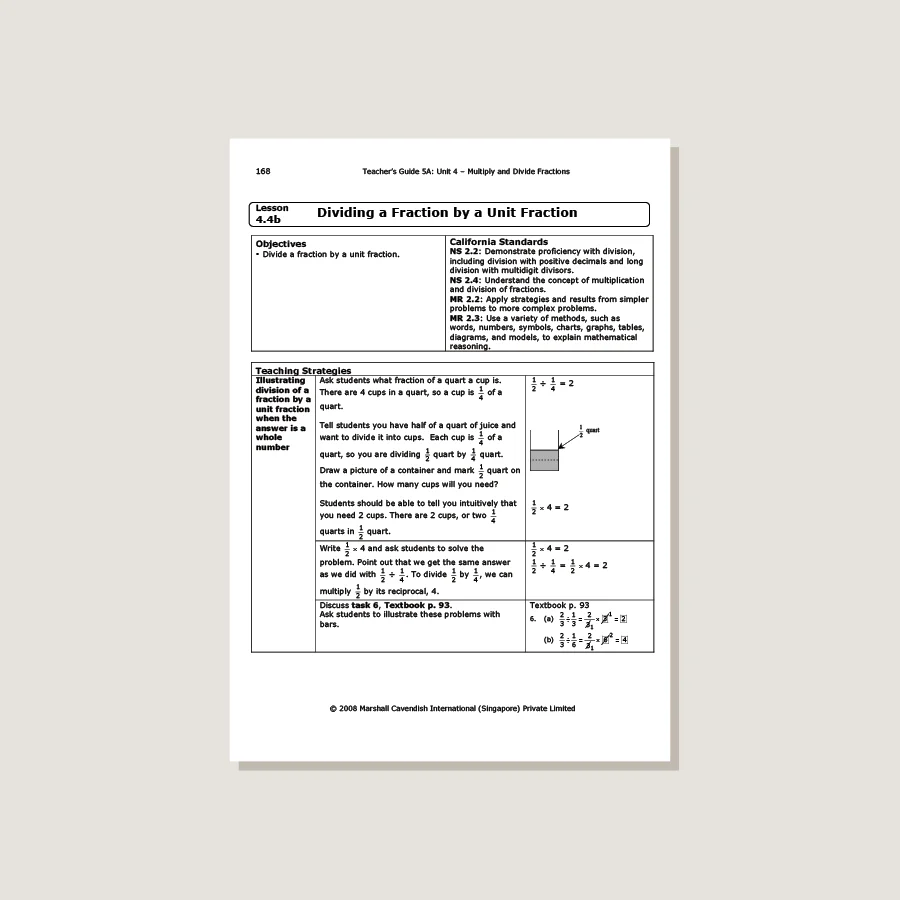 Primary Mathematics Standards Edition Teacher's Guide 5A - Image 3