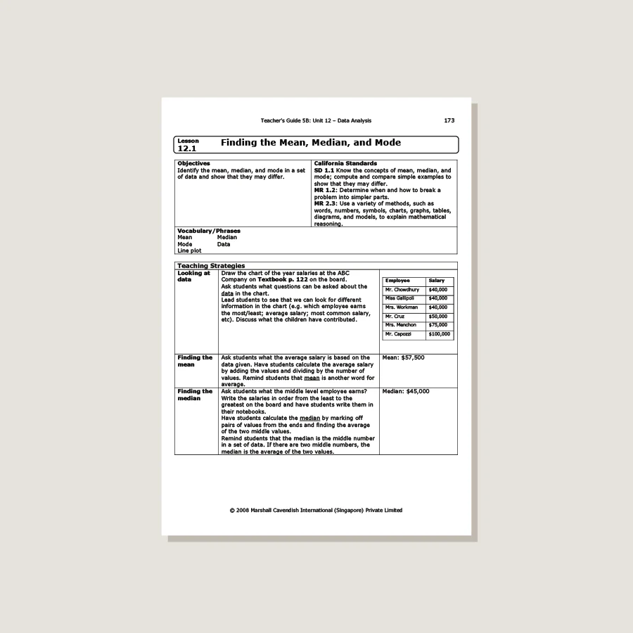 Primary Mathematics Standards Edition Teacher's Guide 5B - Blemished - Image 3