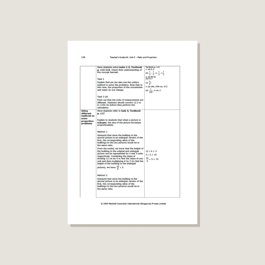 Primary Mathematics Standards Edition Teacher's Guide 6A - Image 4