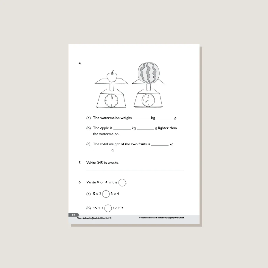 Primary Mathematics Standards Edition Tests 2B - Blemished - Image 3