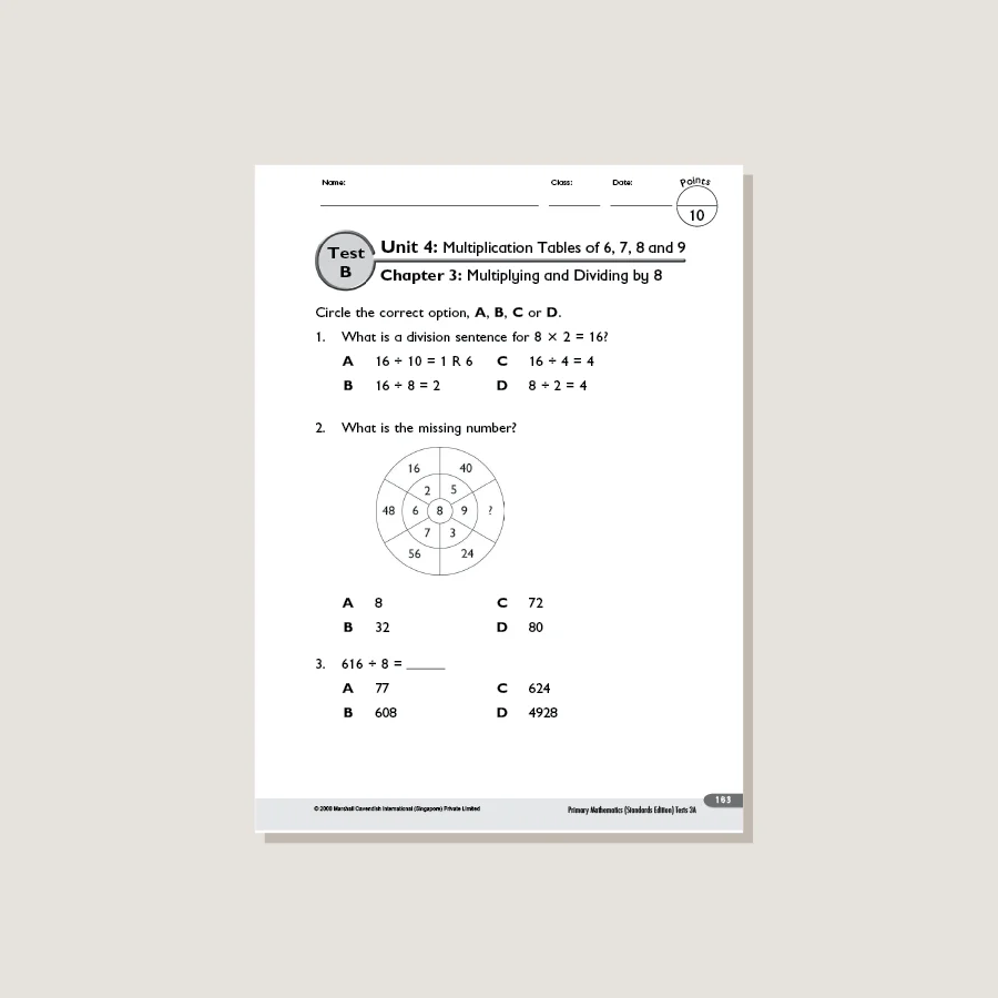Primary Mathematics Standards Edition Tests 3A - Blemished - Image 4