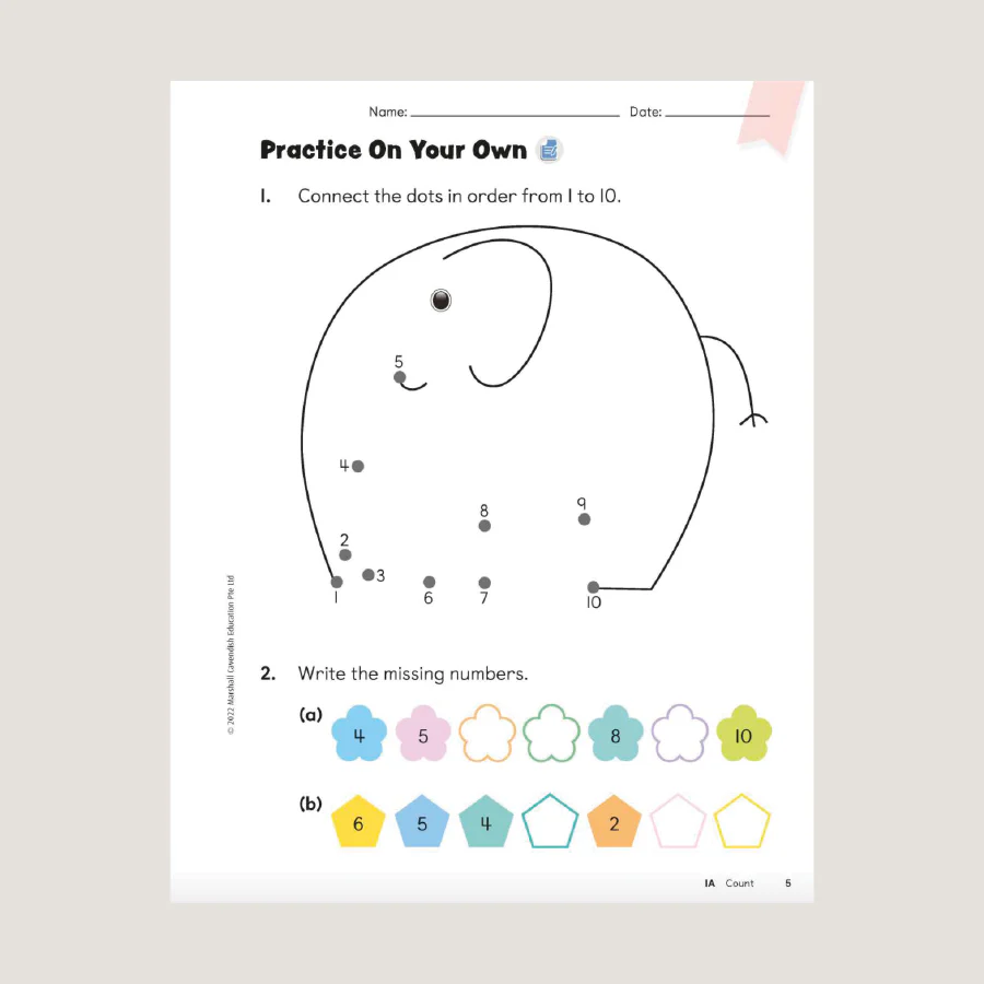 Primary Mathematics Student Book 1A (2022 Edition) - Blemished - Image 2