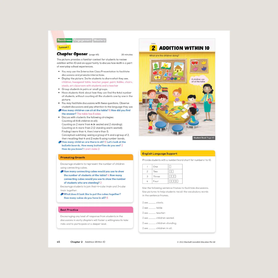 Primary Mathematics Teacher's Guide 1A (2022 Edition) - Image 2