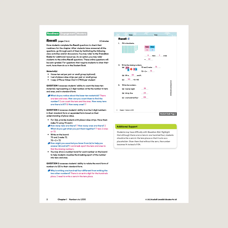 Primary Mathematics Teacher's Guide 2A (2022 Edition) - Blemished - Image 4