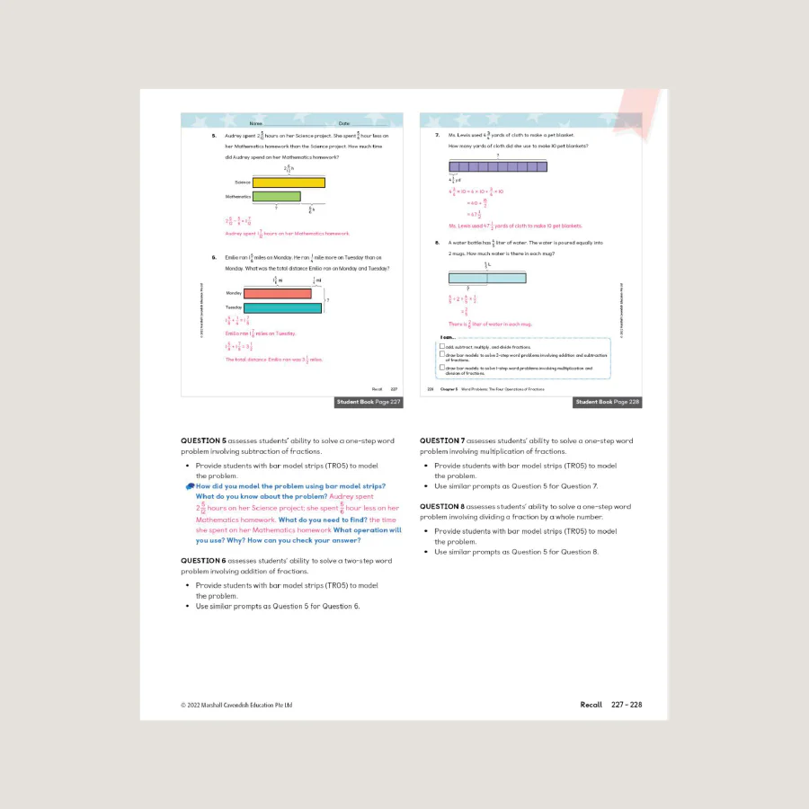 Primary Mathematics Teacher's Guide 5A (2022 Edition) - Blemished - Image 4