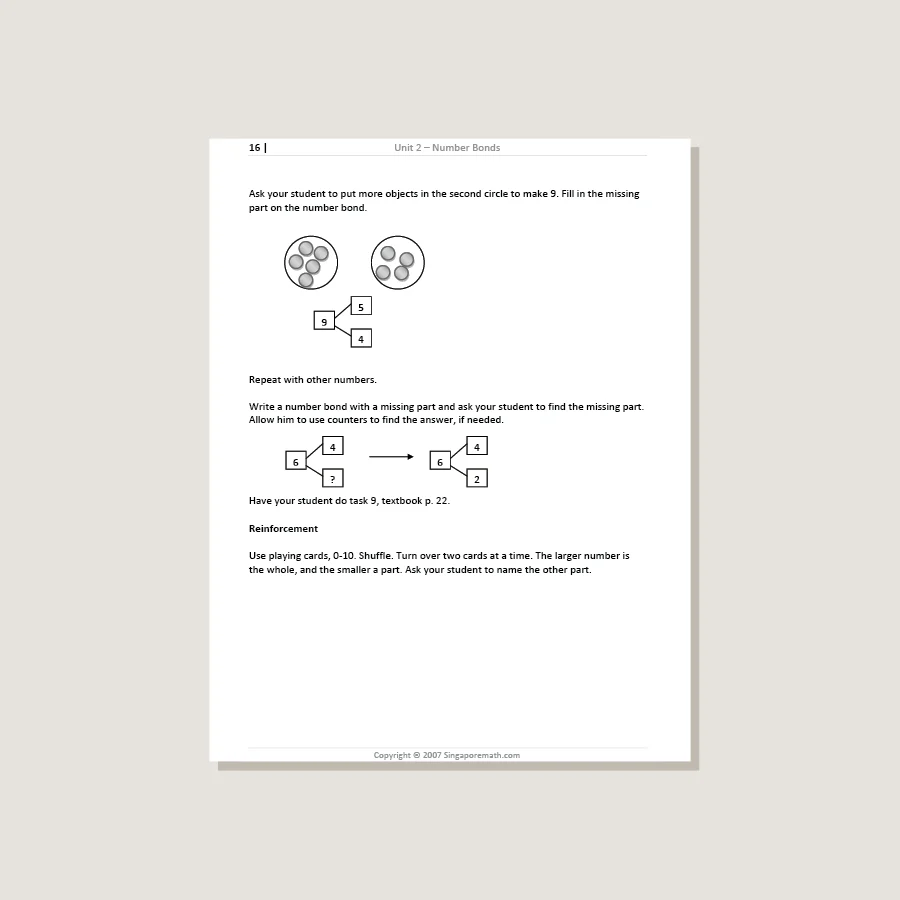 Primary Mathematics U.S. Edition Home Instructor's Guide 1A - Blemished - Image 3