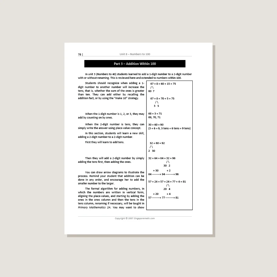 Primary Mathematics U.S. Edition Home Instructor's Guide 1B - Blemished - Image 2