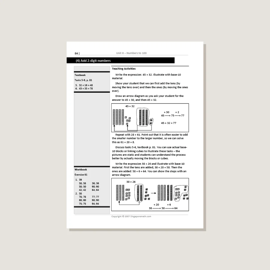 Primary Mathematics U.S. Edition Home Instructor's Guide 1B - Blemished - Image 4